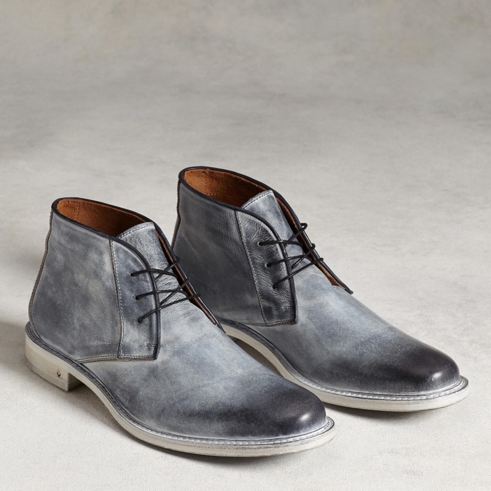 John Varvatos Black white College Chukka Size 11